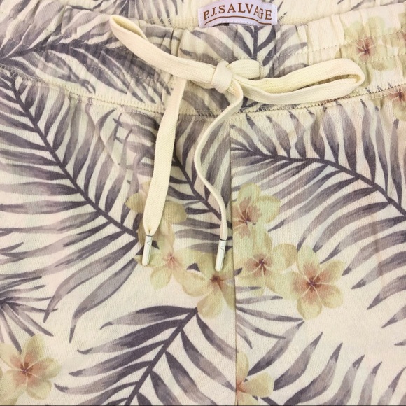 PJ Salvage Paradise Dreams Butter Tropical Jogger Pants. Size L NEW - Picture 10 of 10